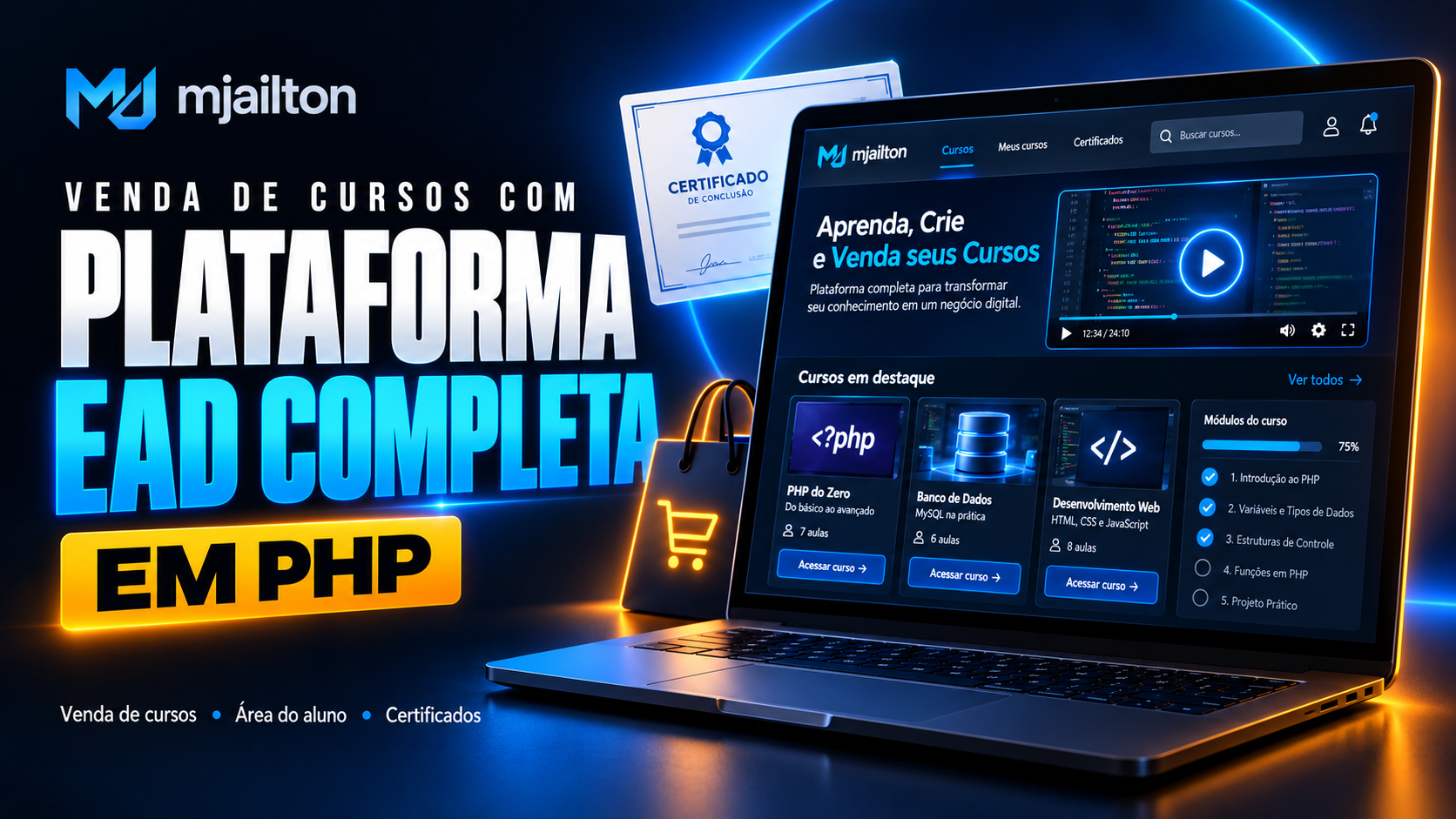 Plataforma EAD Completa — Venda de Cursos em PHP